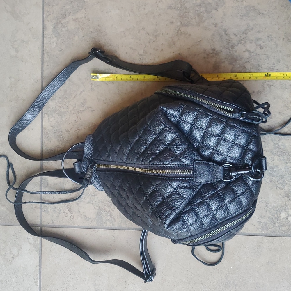Rebecca Minkoff Julian medium quilted leather black backpack